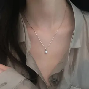 Shimmering Geometric Drop Necklace