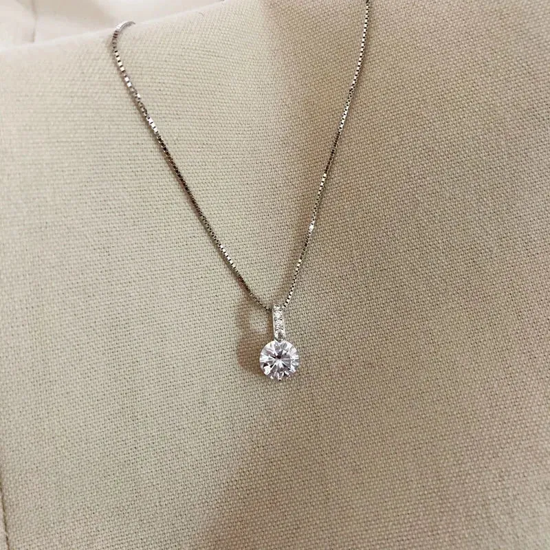 Shimmering Geometric Drop Necklace