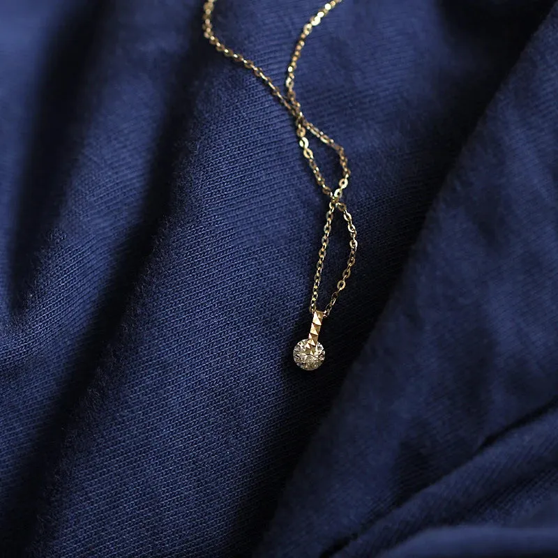 Shimmering Geometric Drop Necklace
