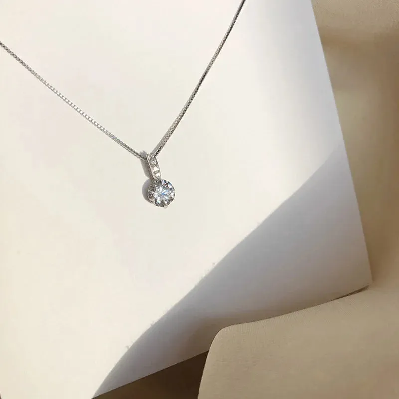 Shimmering Geometric Drop Necklace