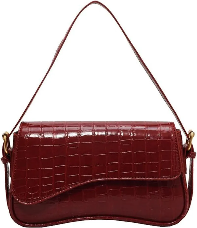 Shoulder Bag for Women Clutch Purse Handbag PU Leather Tote Bag with 2 Removable Straps and Zipper Closure Crossbody Bags