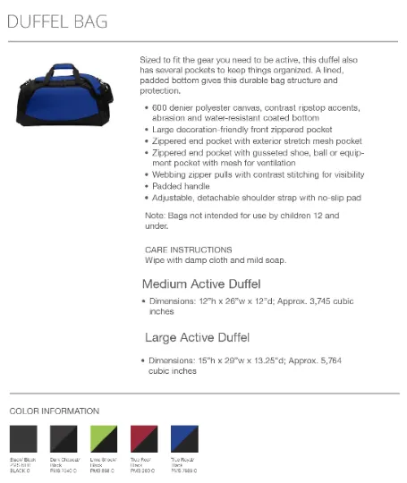 Sigma Nu Duffel Bag