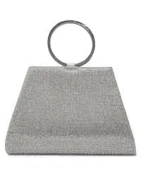 SILVER BANGLE RHINESTONED CLUTCH