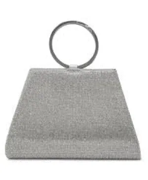 SILVER BANGLE RHINESTONED CLUTCH