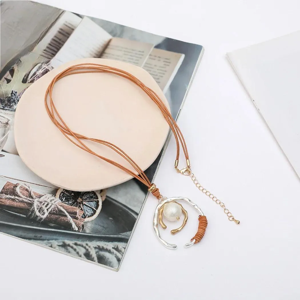Silver Color Geometric Long Chains New in Necklace for Women