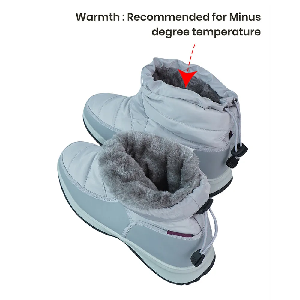 Smart Grey Waterproof Winter Snow Boots for Men and Women for Minus degree temperature