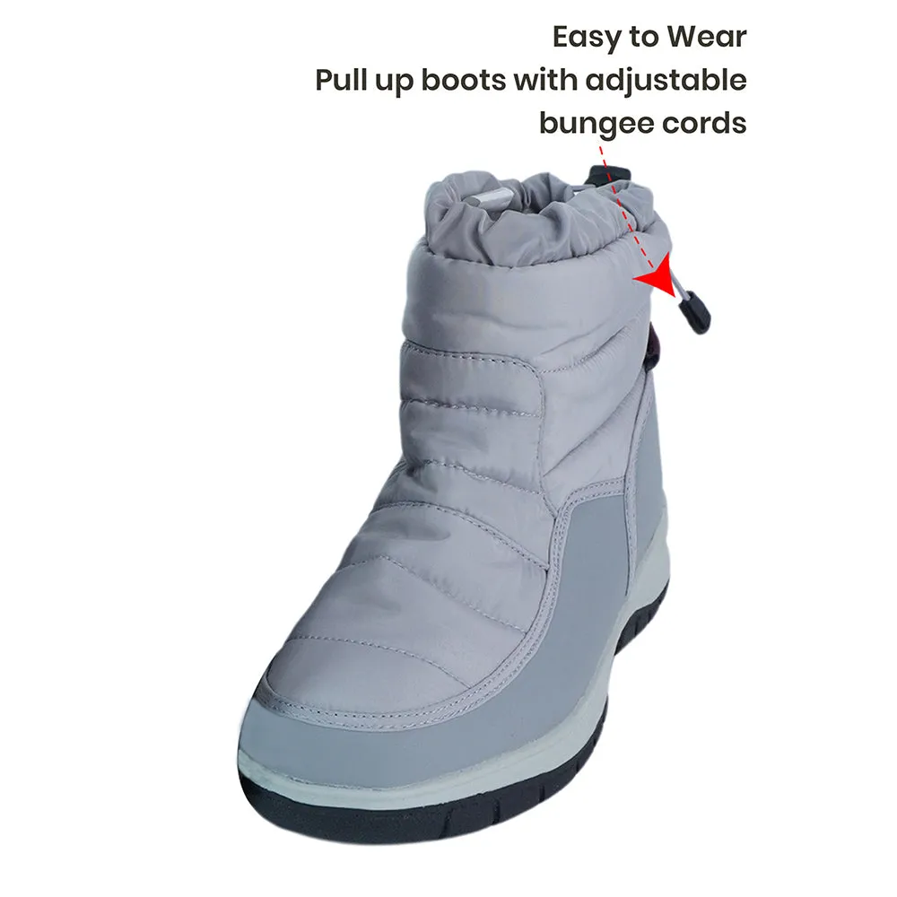 Smart Grey Waterproof Winter Snow Boots for Men and Women for Minus degree temperature