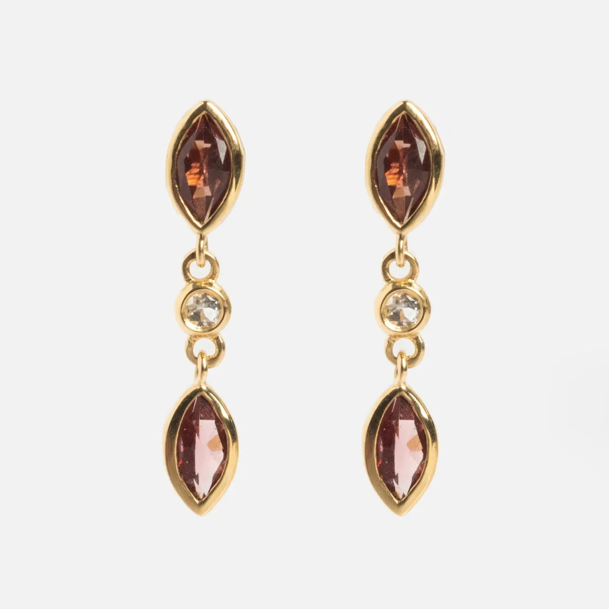 Solid Gold 2025 January Capsule Garnet Statement Set with Free Gift