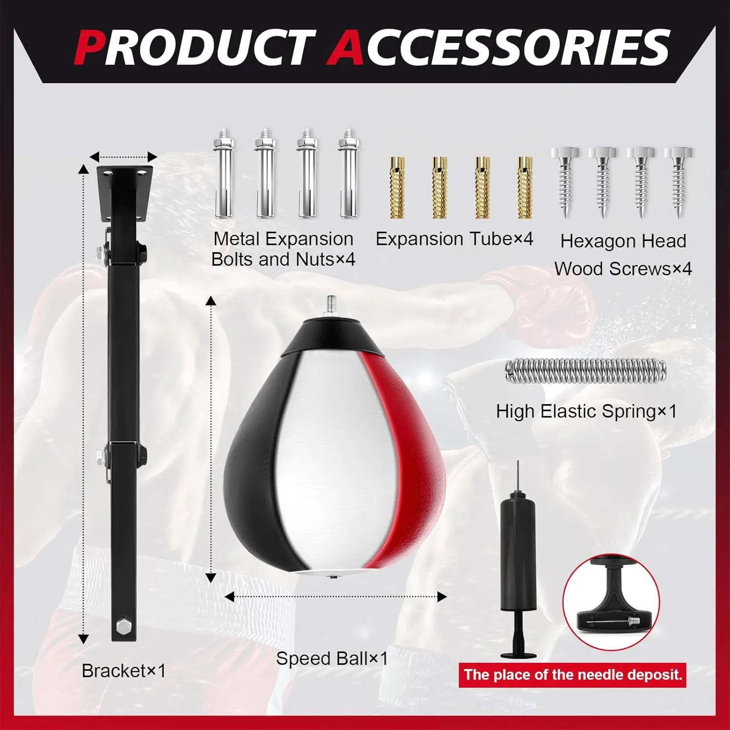 Speed Bags for Boxing, Height Adjustable Wall Mount Punching Bag