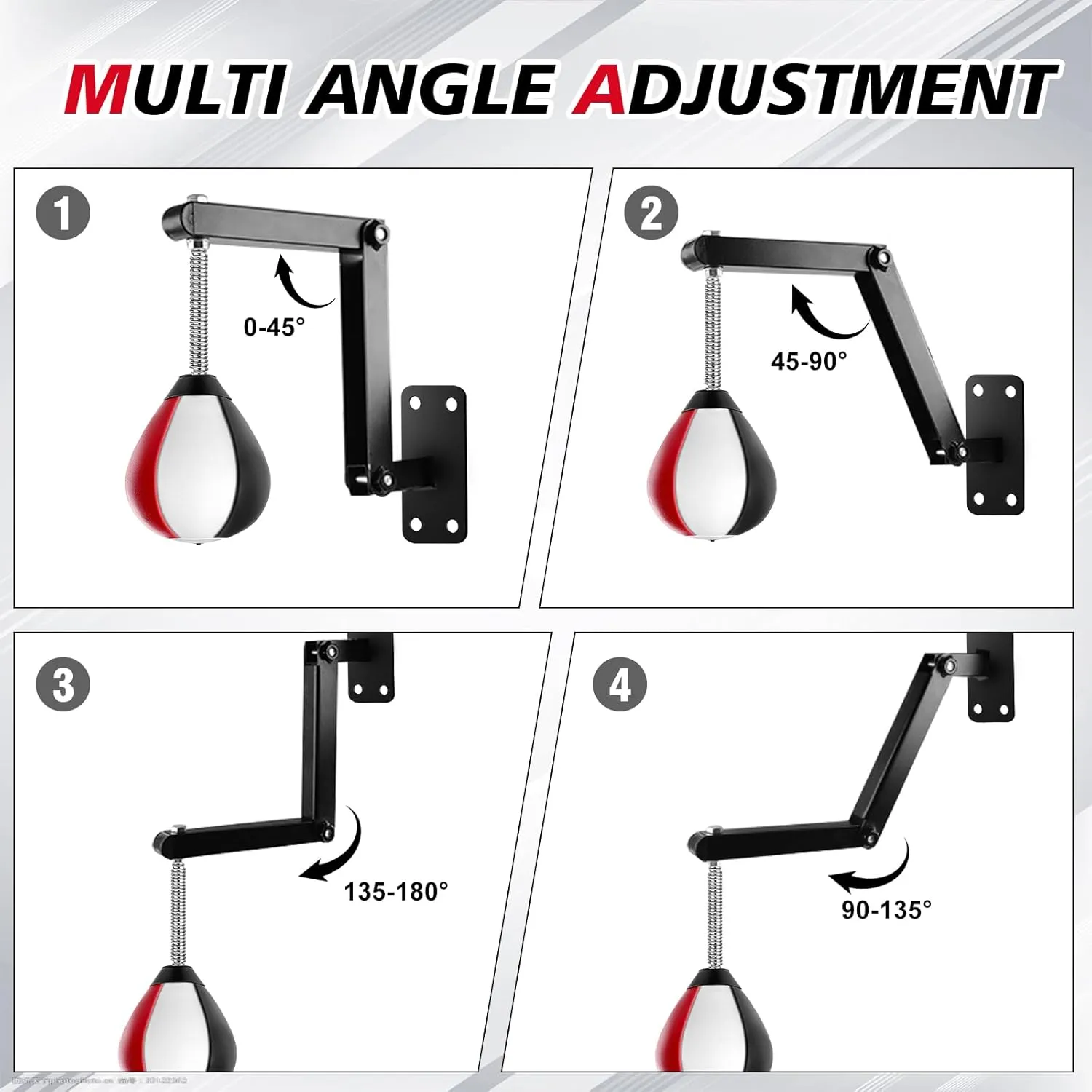 Speed Bags for Boxing, Height Adjustable Wall Mount Punching Bag