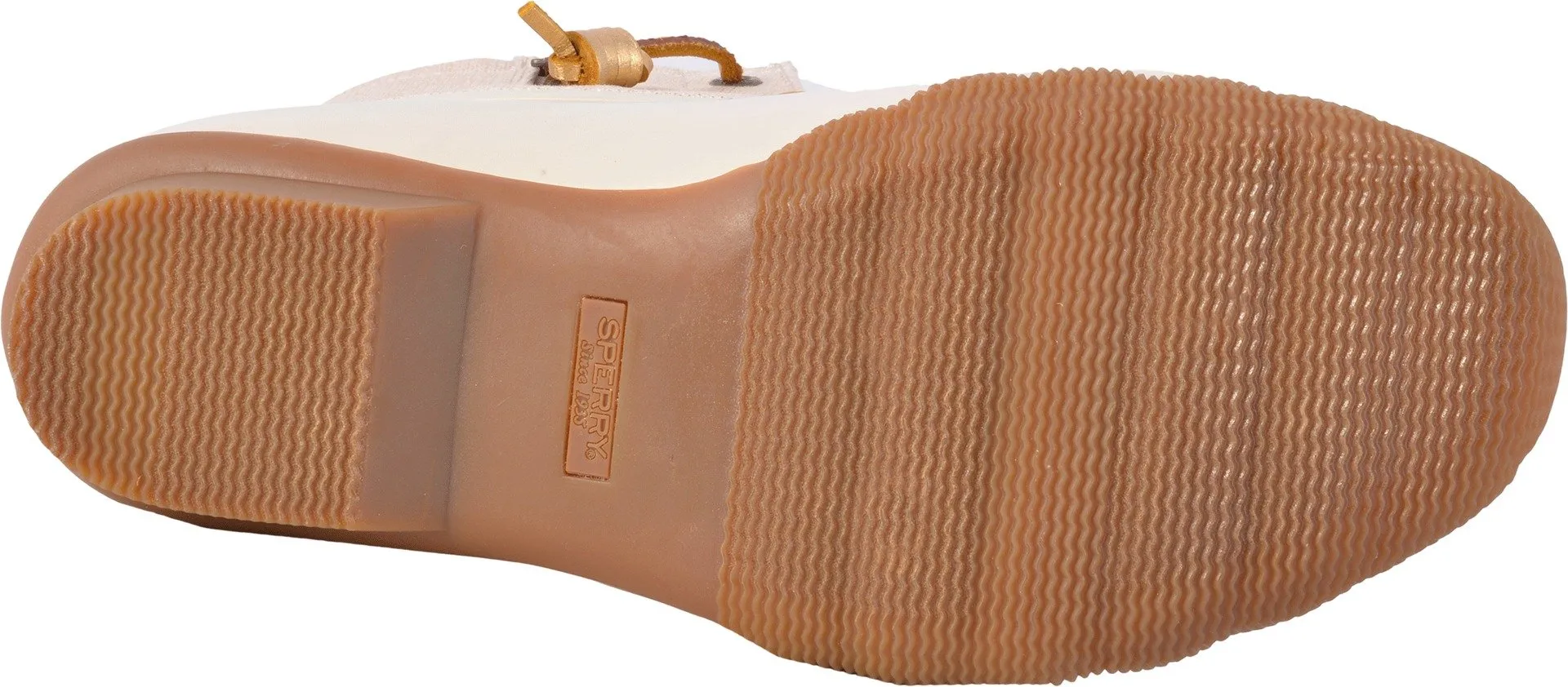 Sperry Women's Saltwater Sparkle Rain Boot, Oat/Gold, 6.5 Medium US