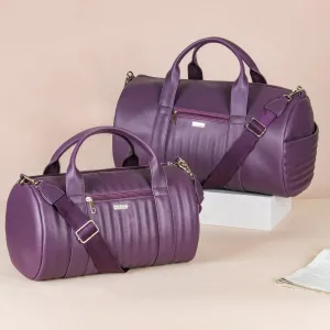 Sporty Duffle Bag Purple Set Of 2