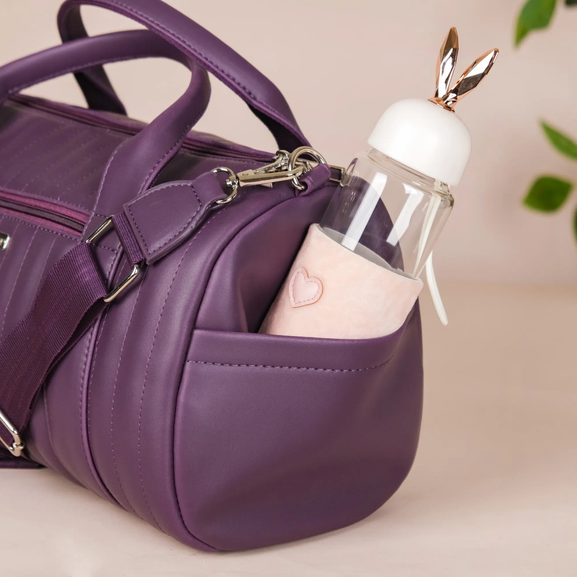 Sporty Duffle Bag Purple Set Of 2