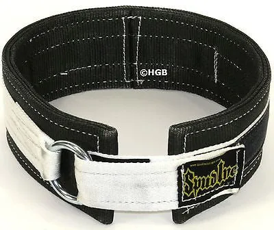 Spud 3 ply fit Deadlift Belt for Power Weight Lifting Cross Training WHITE BLACK