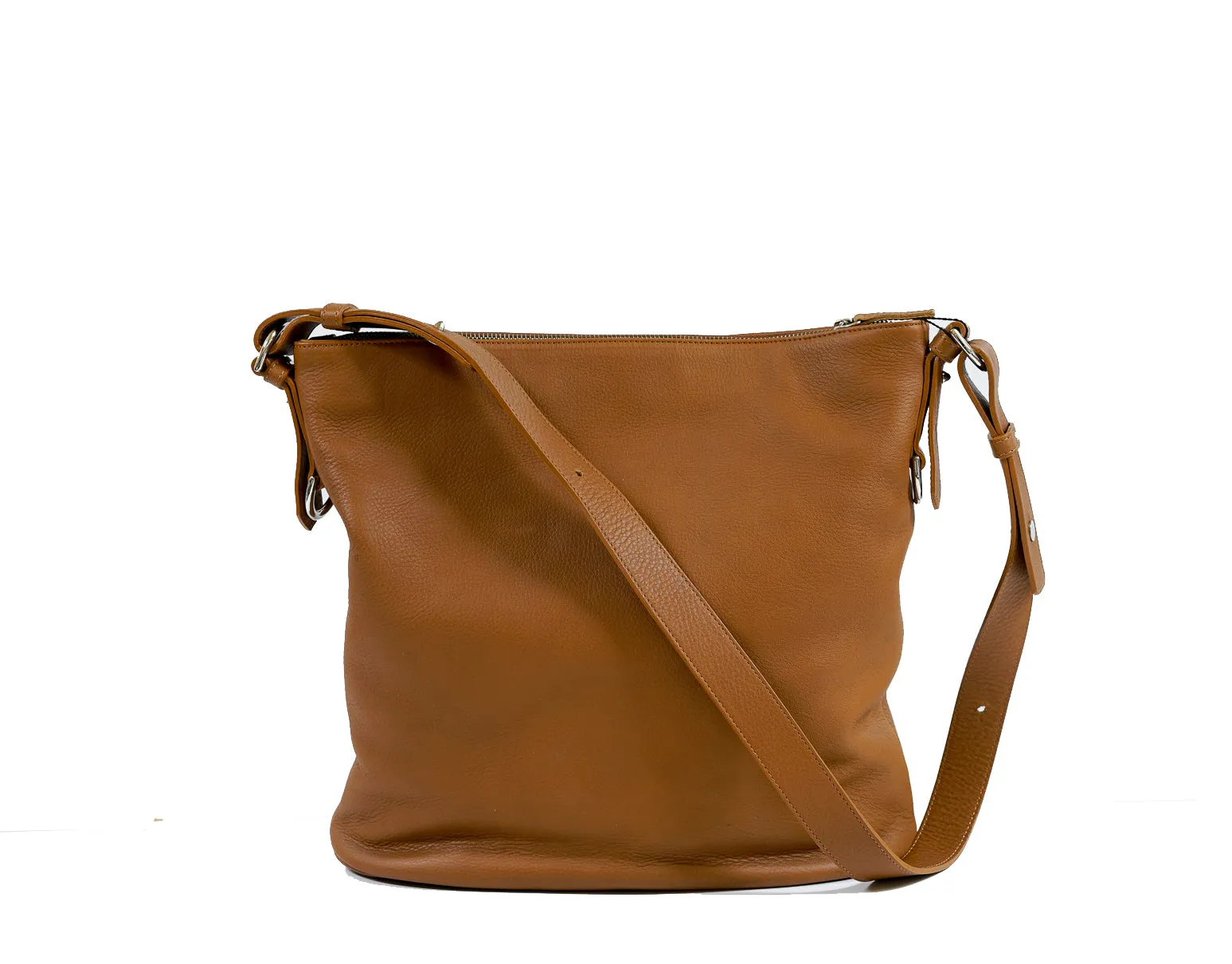 Stefano Stefani Tan & Silver Soft Leather Satchel 9721