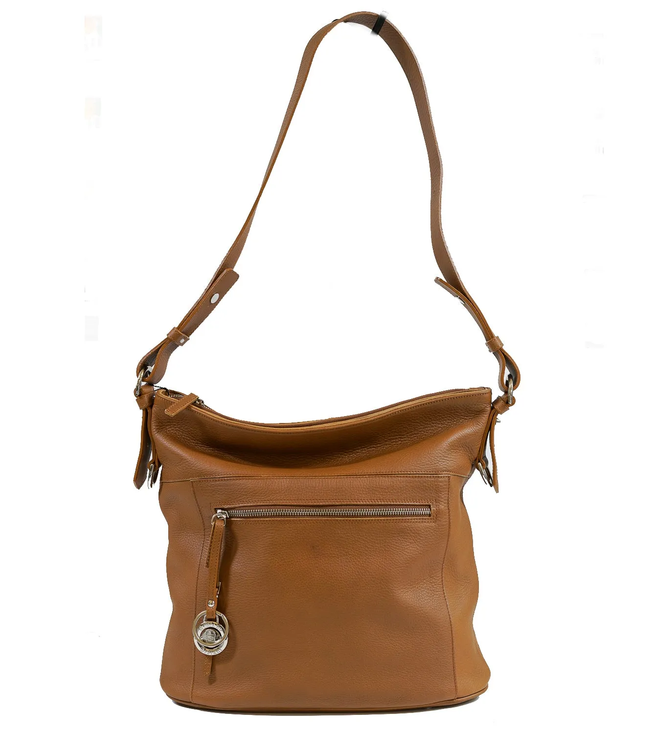 Stefano Stefani Tan & Silver Soft Leather Satchel 9721