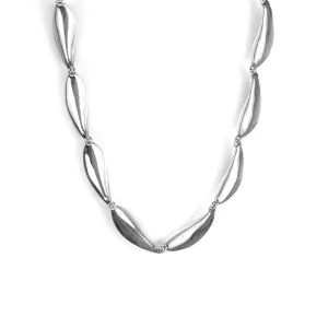 Sterling Silver Shell Twist Choker Necklace