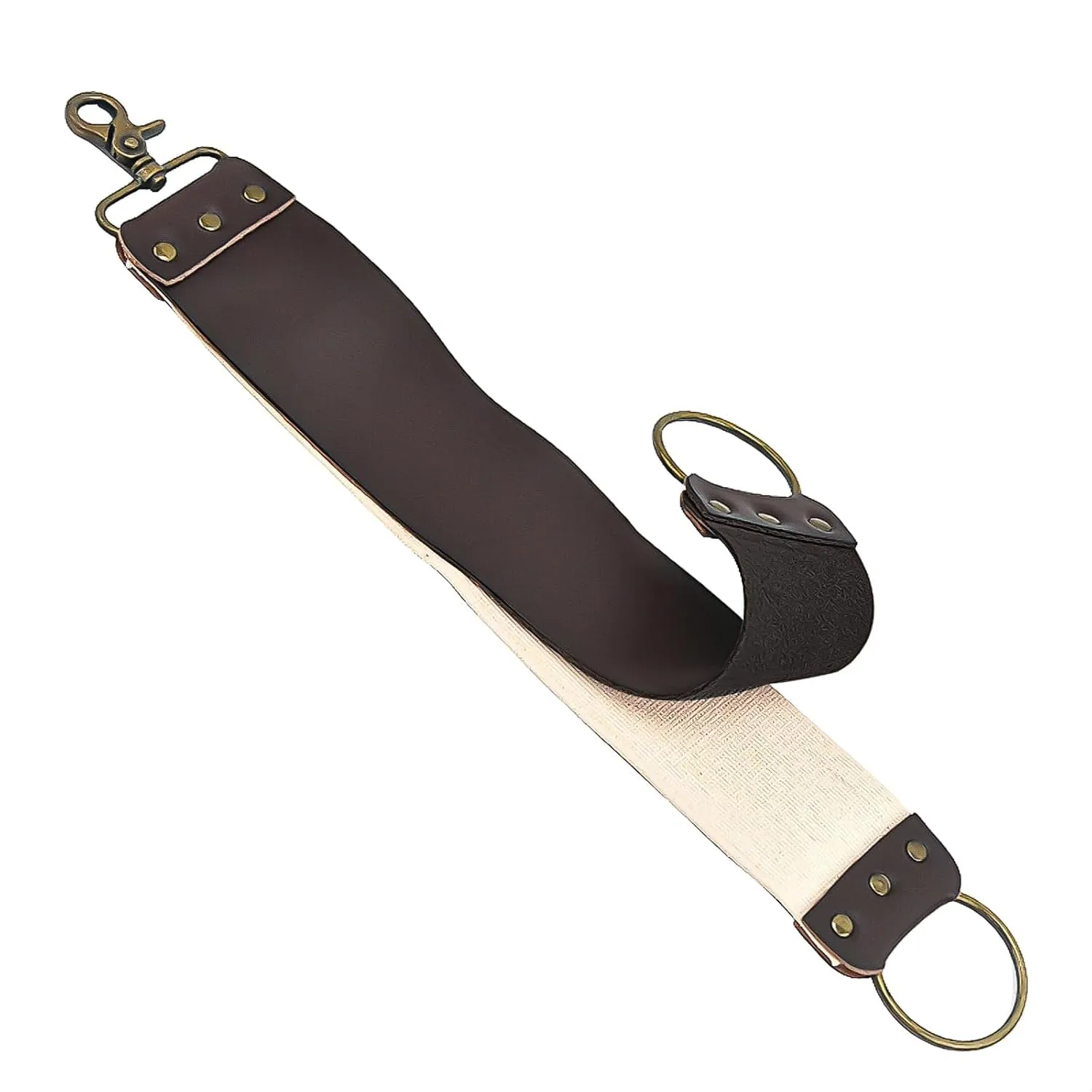 Straight Razor Leather Strop for Sharpening, Leather Strop Razor Strops, Hair Removal Folding Razor, Straight Razor Sharpening Belt (Brown)