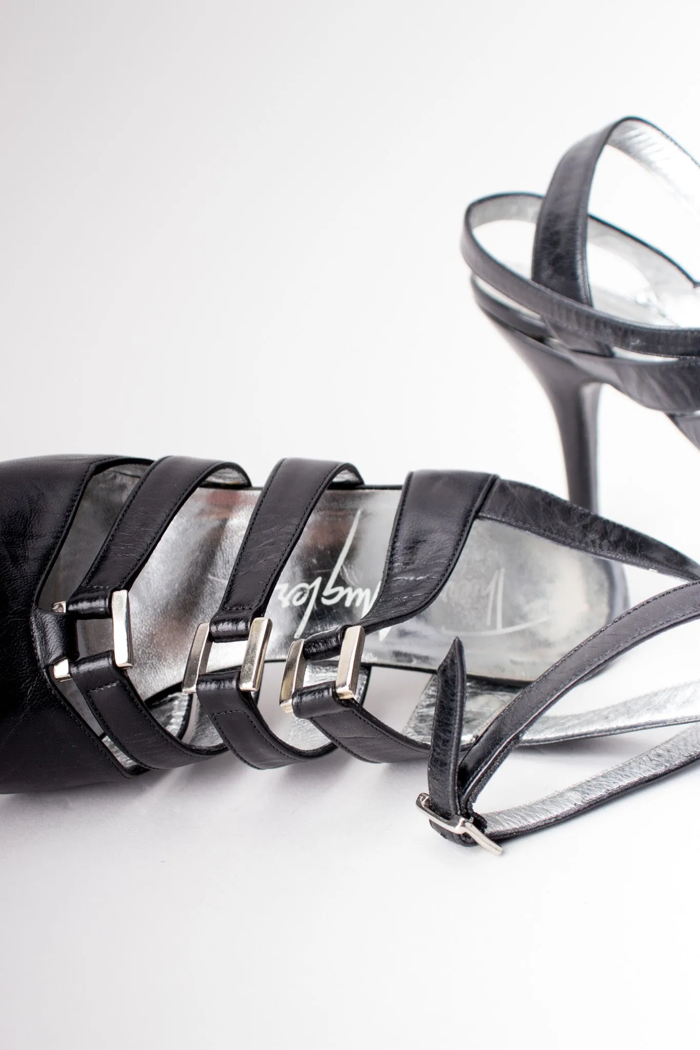Strappy Bondage Buckle Heels