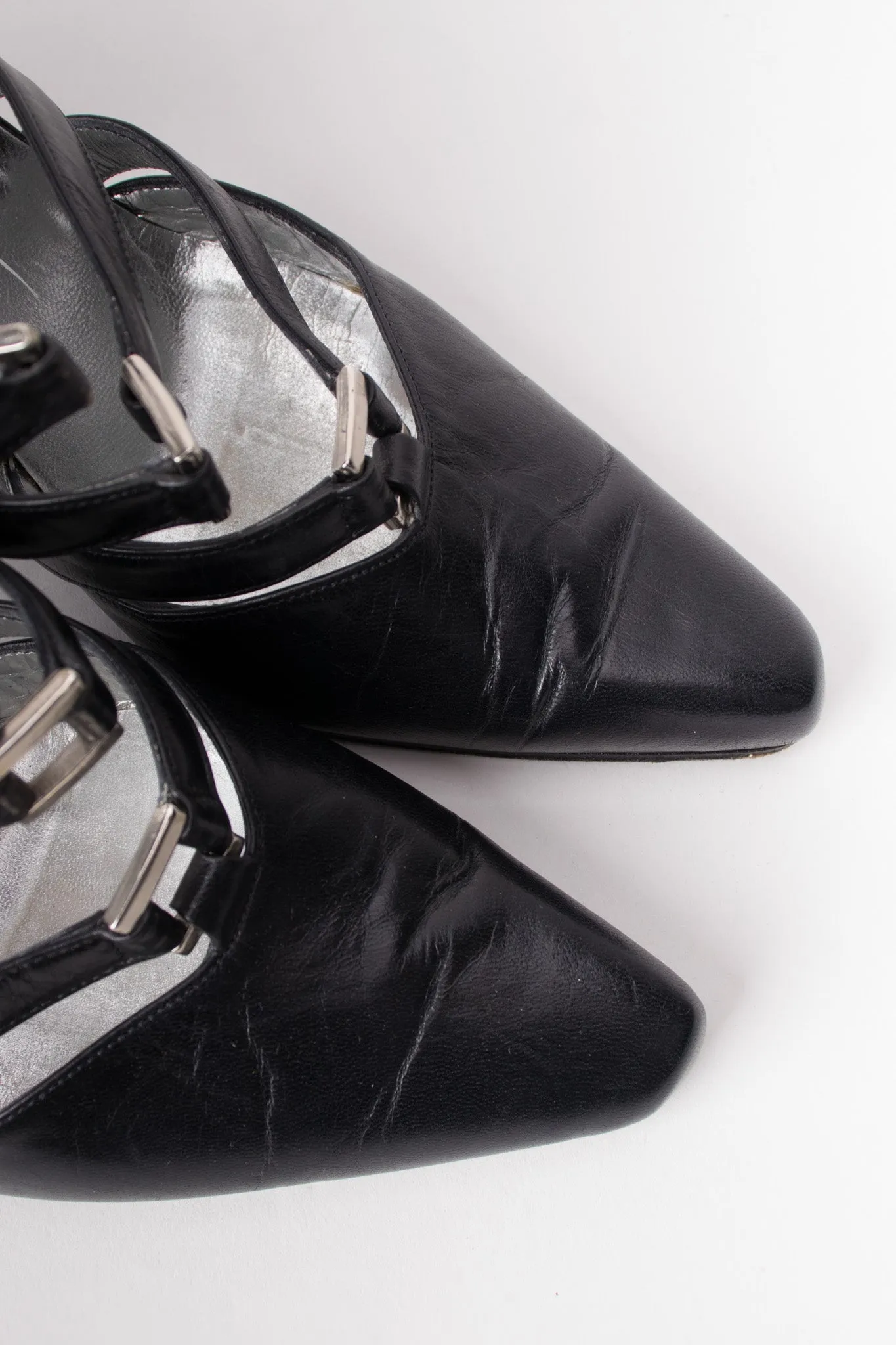 Strappy Bondage Buckle Heels