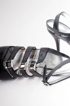 Strappy Bondage Buckle Heels