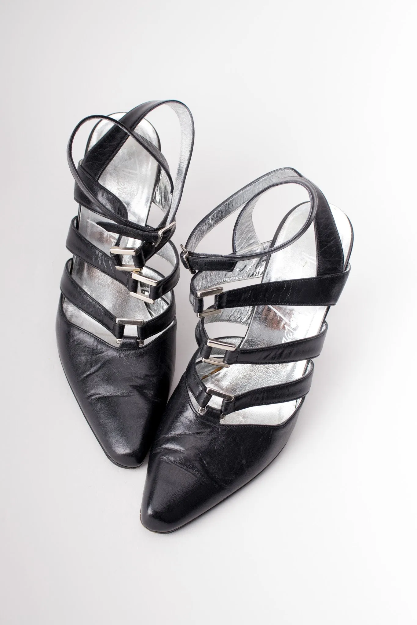 Strappy Bondage Buckle Heels