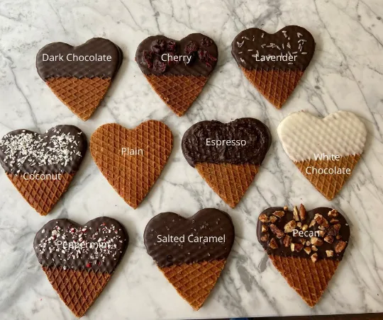 Stroopwafel Heart Wedding Favors
