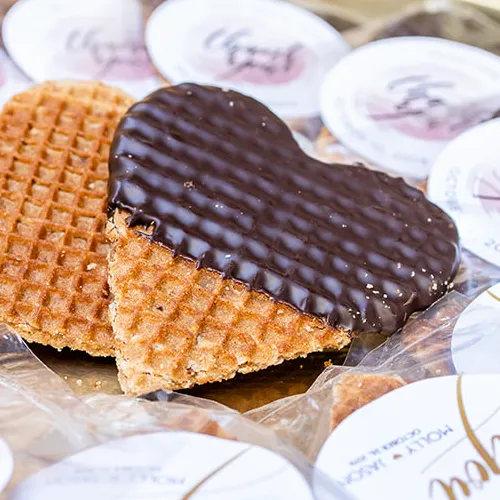 Stroopwafel Heart Wedding Favors