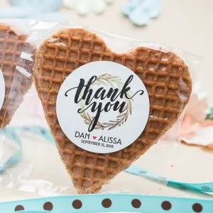 Stroopwafel Heart Wedding Favors