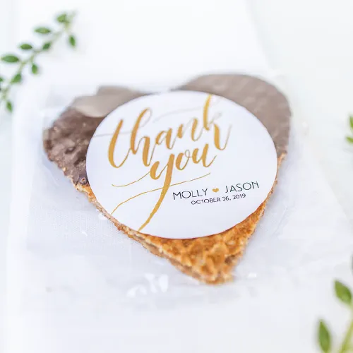 Stroopwafel Heart Wedding Favors