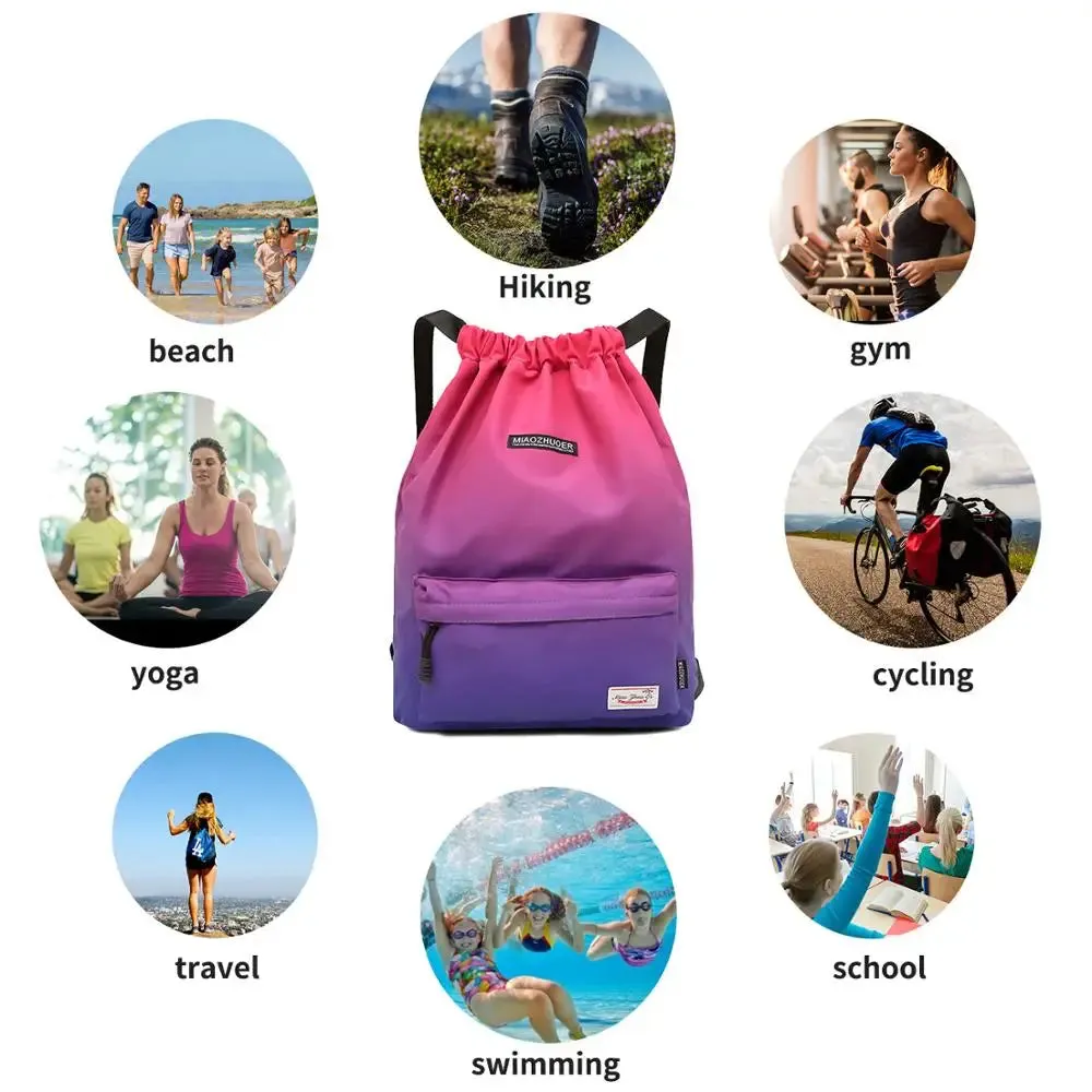 Summer Waterproof drawstring Gym Bag