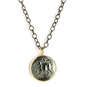Syna Hematite 'Taurus' Pendant