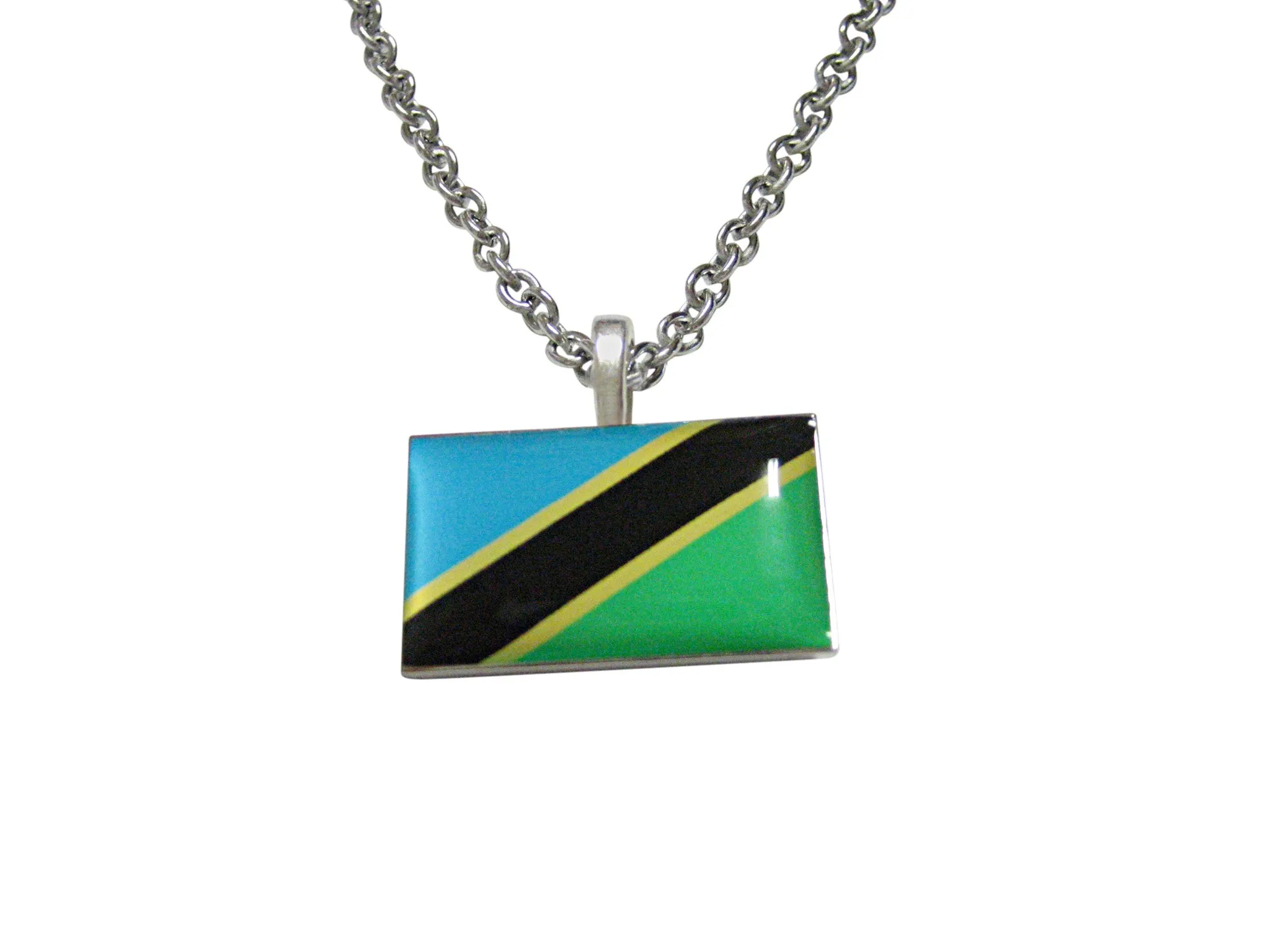 Tanzania Flag Pendant Necklace