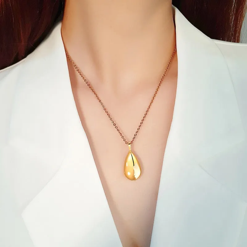 Teardrop Cremation Pendant Necklaces