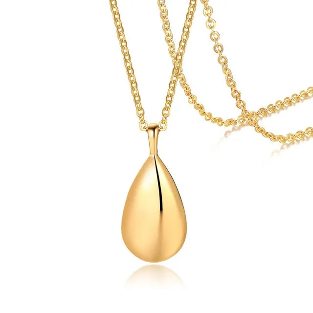 Teardrop Cremation Pendant Necklaces