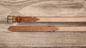 Texas Saddlery Tan Spider/Roughout Combo Belt for Kids