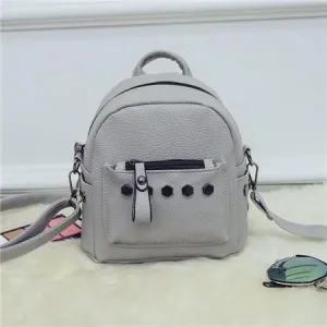 The Small Rivet Leather Backpack