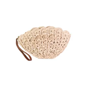 Thick Weave Seashell Clutch