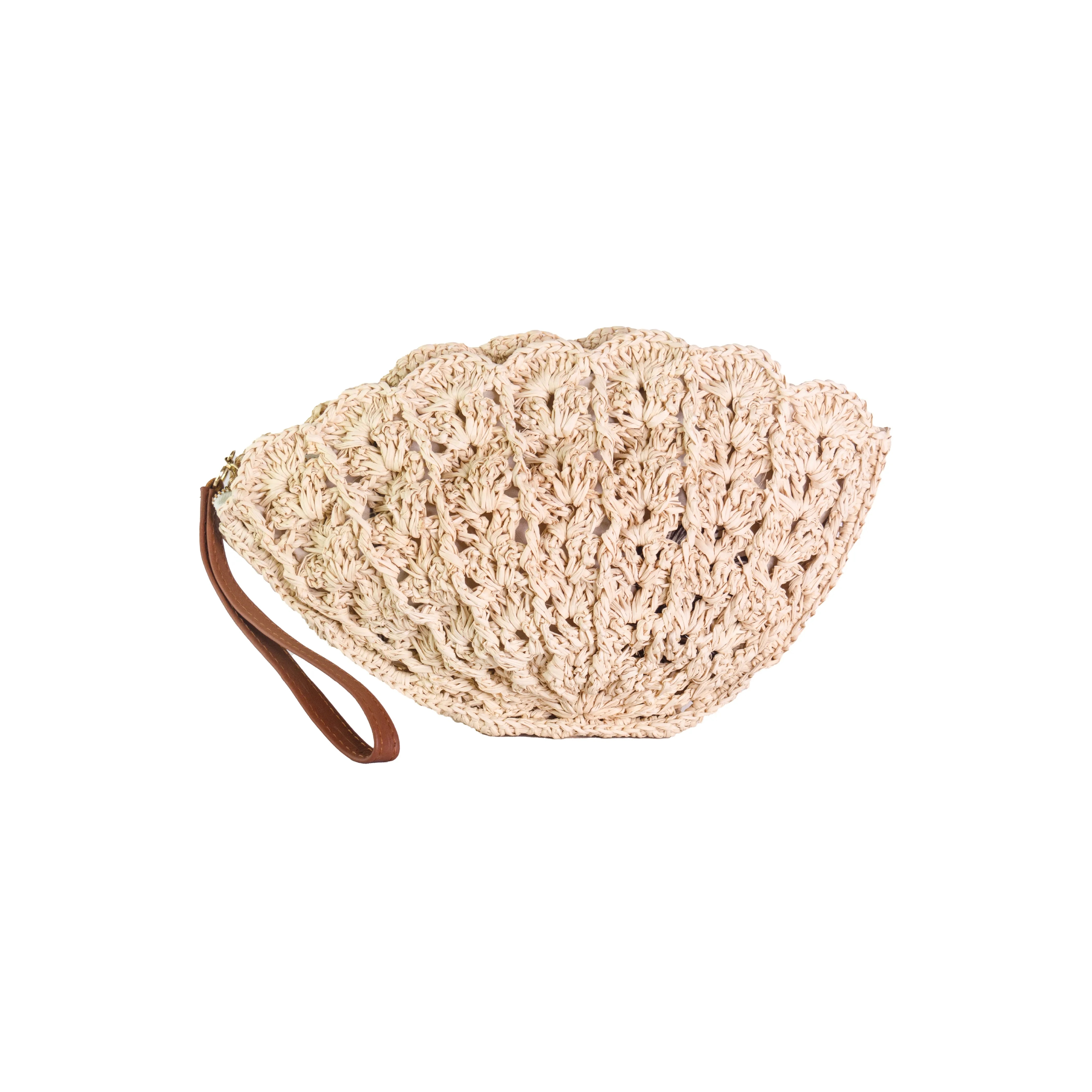 Thick Weave Seashell Clutch