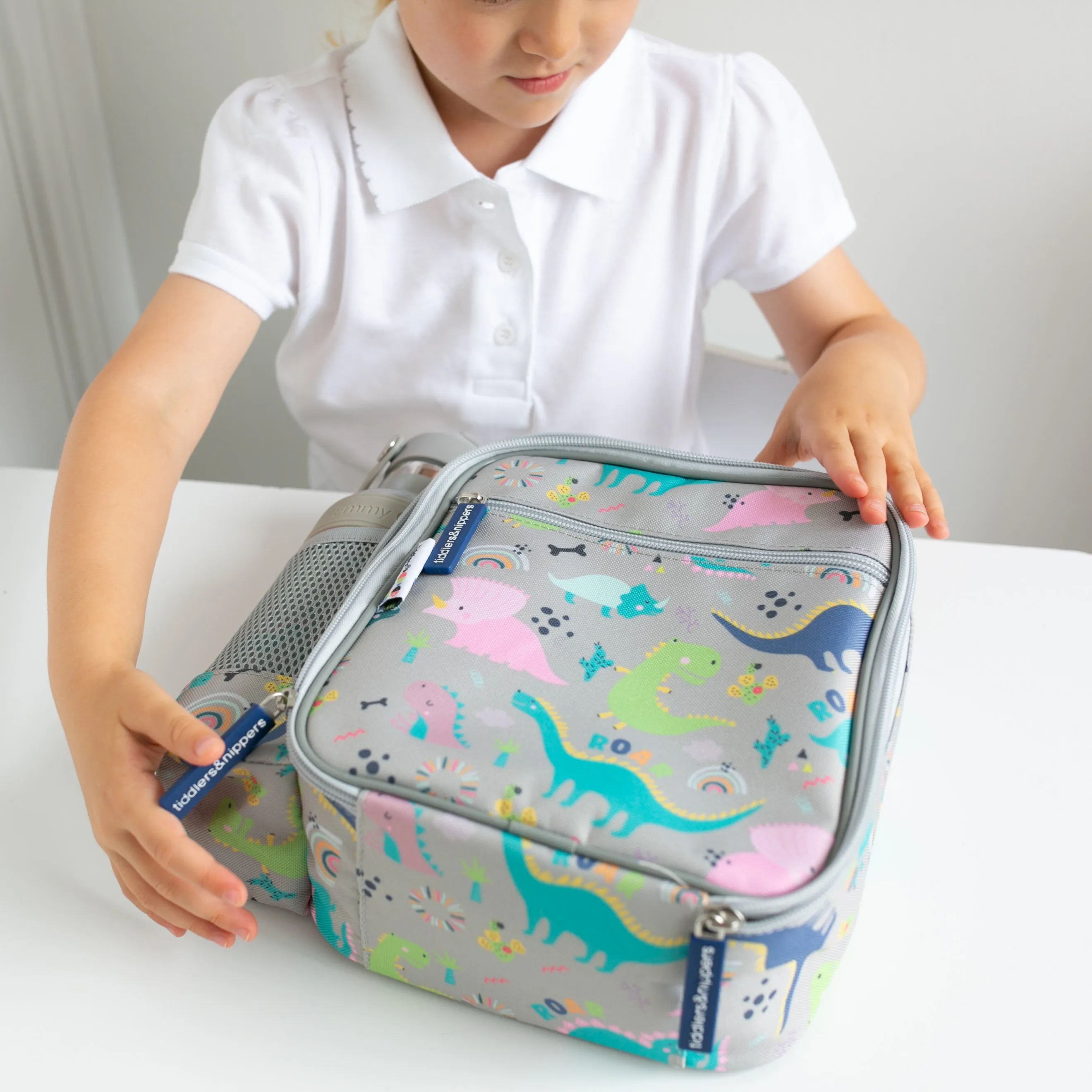 Tiddler Kids Lunch Bag / Lunch Box | Insulated & Double Zipped | Carry Handle & Side Pocket