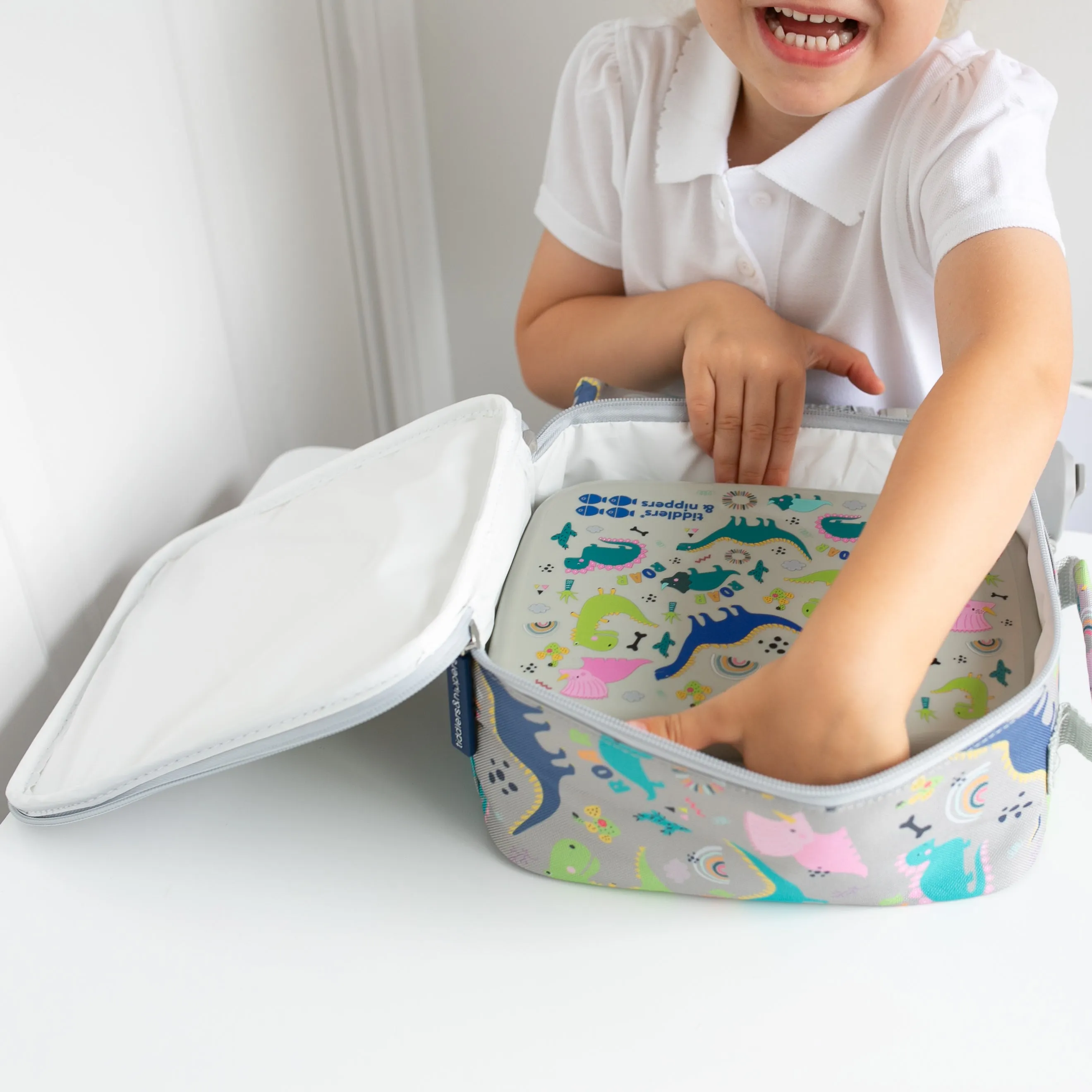 Tiddler Kids Lunch Bag / Lunch Box | Insulated & Double Zipped | Carry Handle & Side Pocket