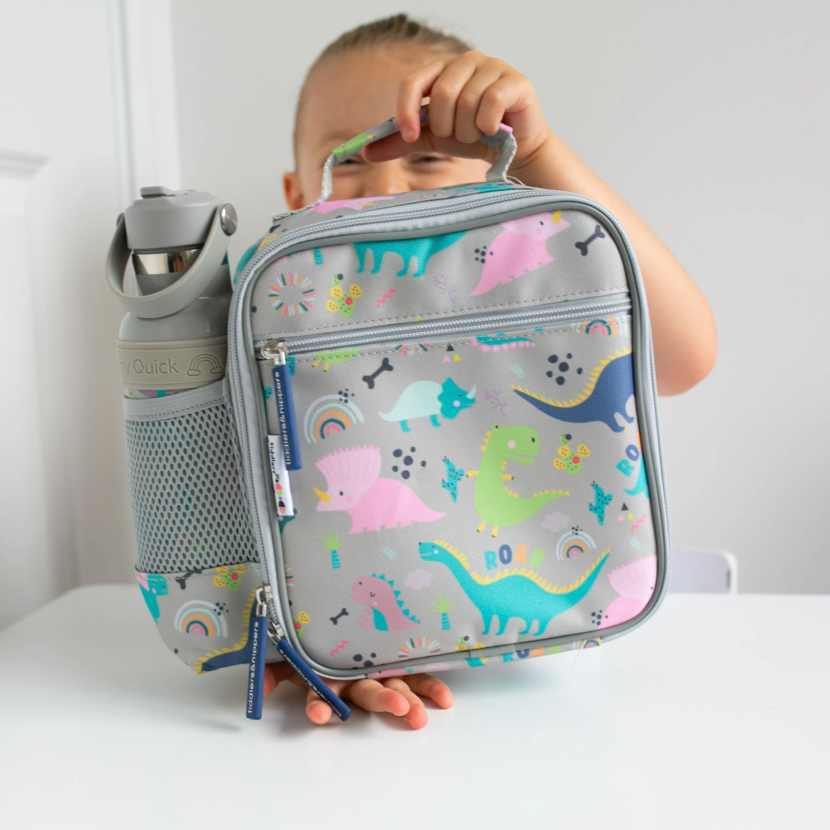 Tiddler Kids Lunch Bag / Lunch Box | Insulated & Double Zipped | Carry Handle & Side Pocket