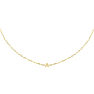 Tiny Solid Uppercase Initial Choker