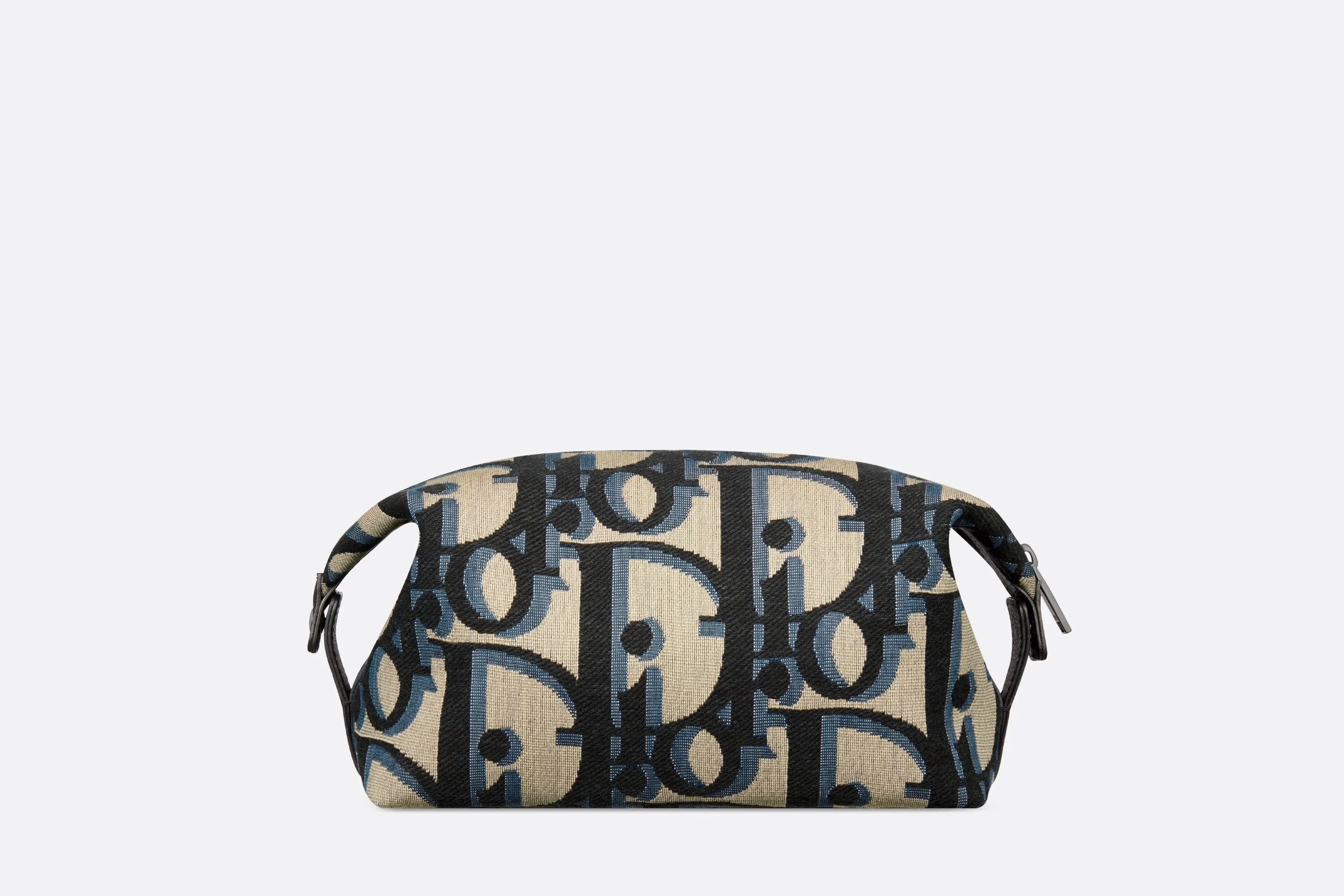 Toiletry Bag • Beige and Black Maxi Dior Oblique Jacquard