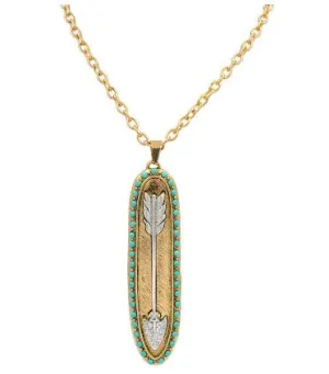 Tribal Necklace Hippie Ethnic Boho Arrow Necklaces For Women Collier Ethnique Indian Native American Gypsy Jewelry Navajo New