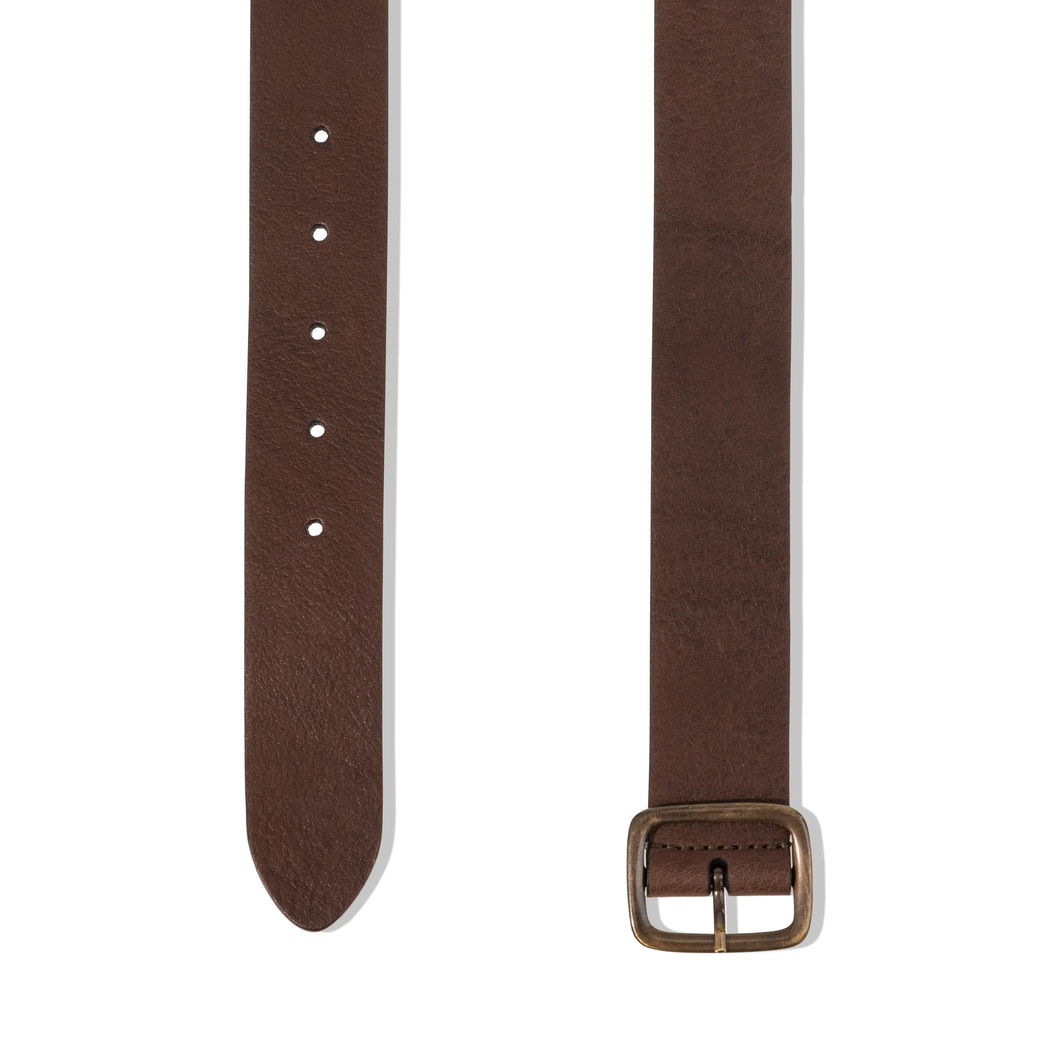 Tumbled Bull Leather Cut Edge Belt