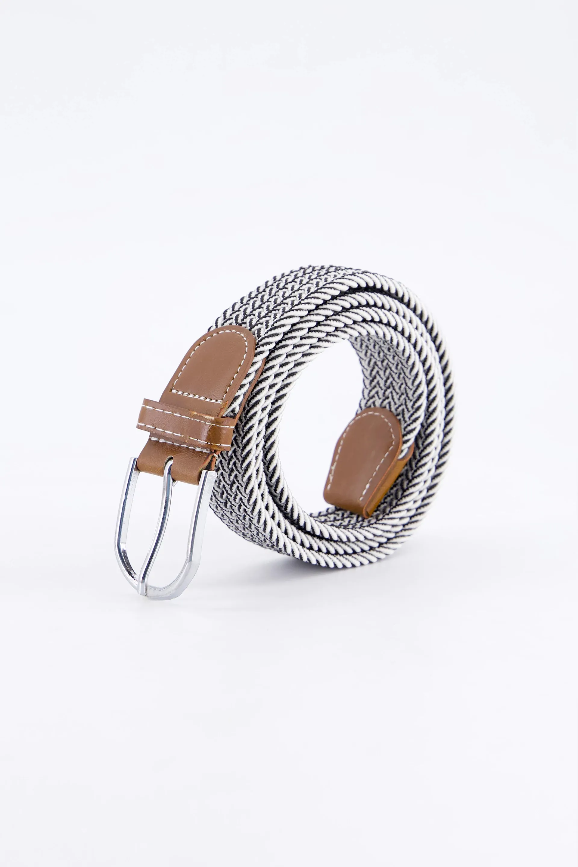 Two-Tone Braided Canvas Belt