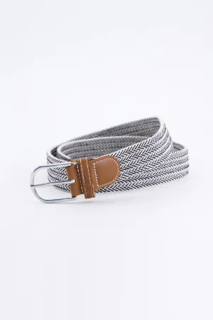 Two-Tone Braided Canvas Belt