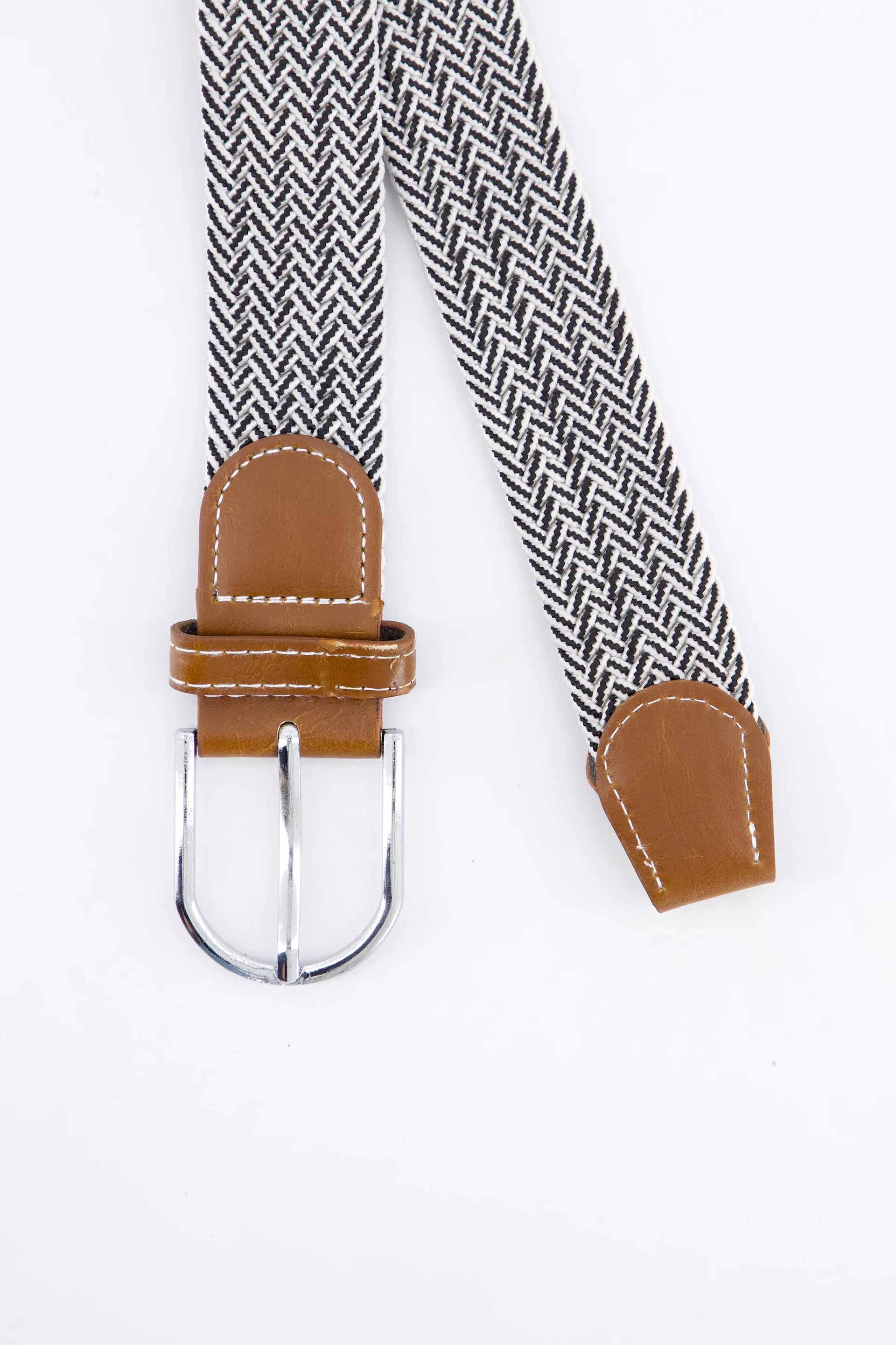 Two-Tone Braided Canvas Belt