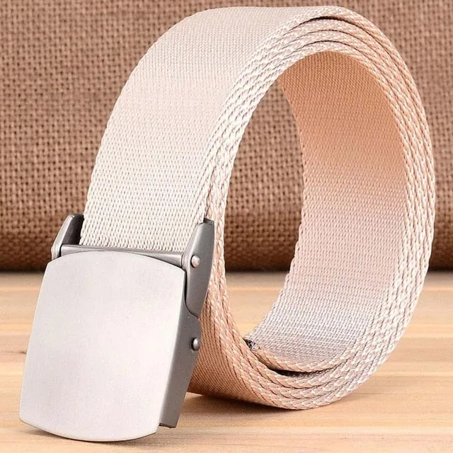 Unisex Fashion Tactical High Quality Black Nylon Belt